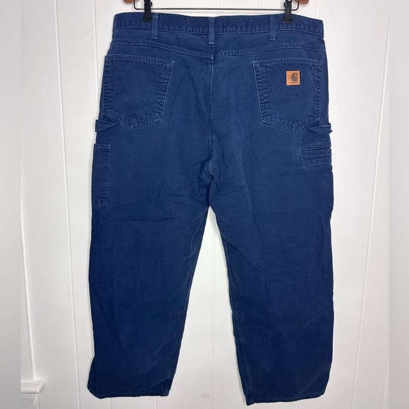 Carhartt B159 Navy Blue Canvas Work Pants Jeans - Picture 11 of 11
